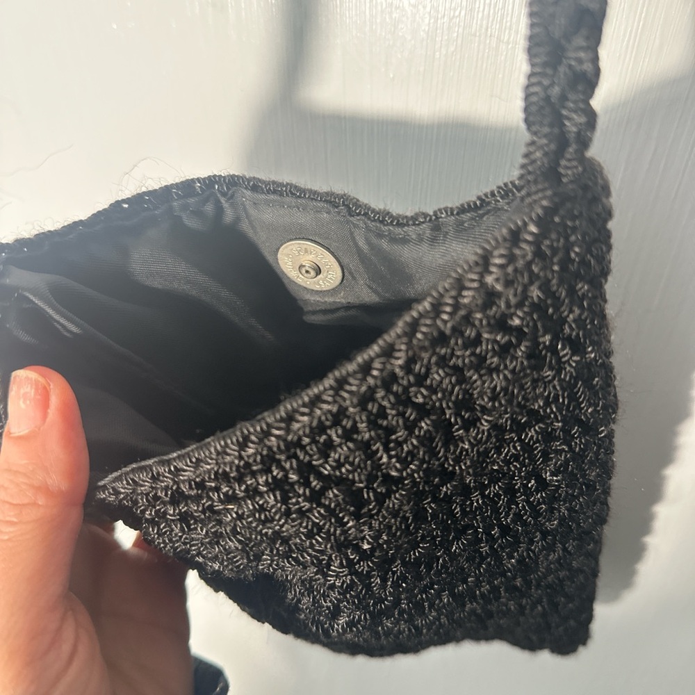 Black Crochet Handbag